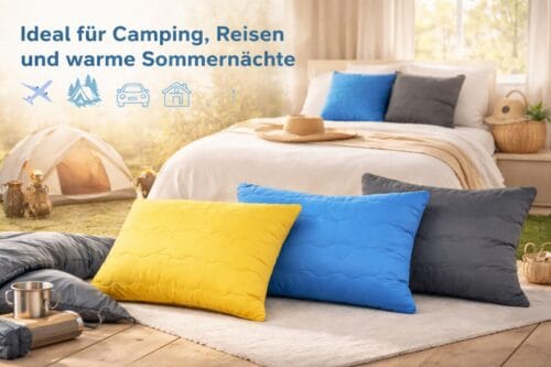 Freizeitkissen Sommerkissen aus Microfaser in verschiedenen Farben