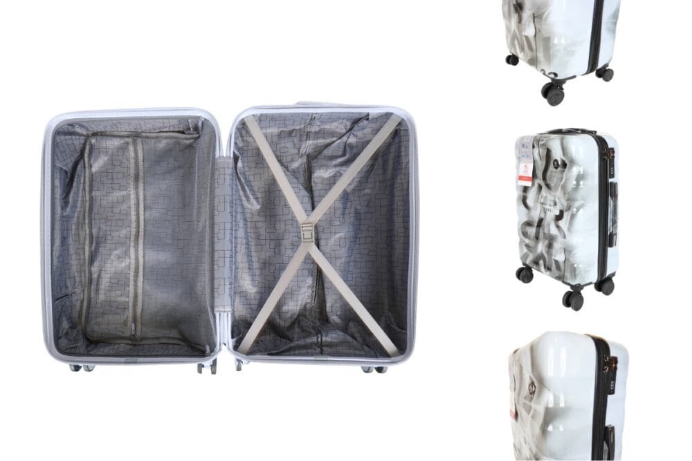Hartschalenkoffer Set TSA Schloss – Just Life Design – 3 Grössen, Grau