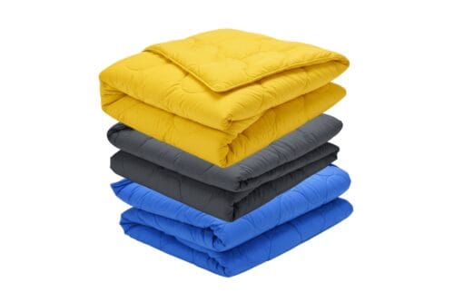 Freizeitdecke Sommerdecke Microfaser – Grau, Gelb, Blau
