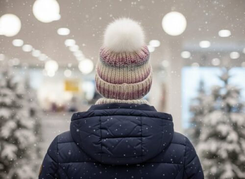 Just Life Strickmütze Farbverlauf Creme Rosa Hellblau