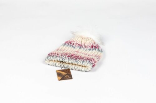 Just Life Strickmütze Farbverlauf Creme Rosa Hellblau