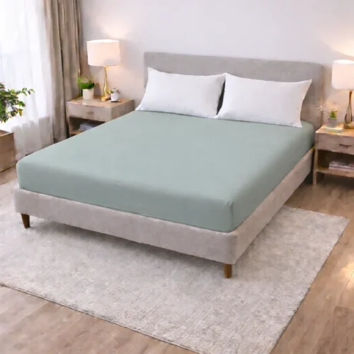 Jersey Fixleintuch Bellissima Home aus 100% Baumwolle in Pastellblau, faltenfrei und passgenau
