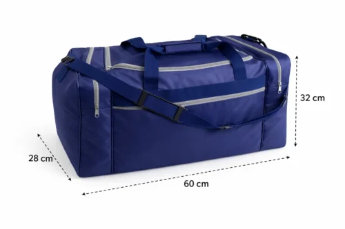 Reisetasche Sporttasche Blau 60 cm mit Fächern